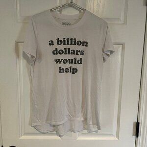 Modern Lux White Crew Neck Short Sleeve Graphic Tee Size Juniors L
